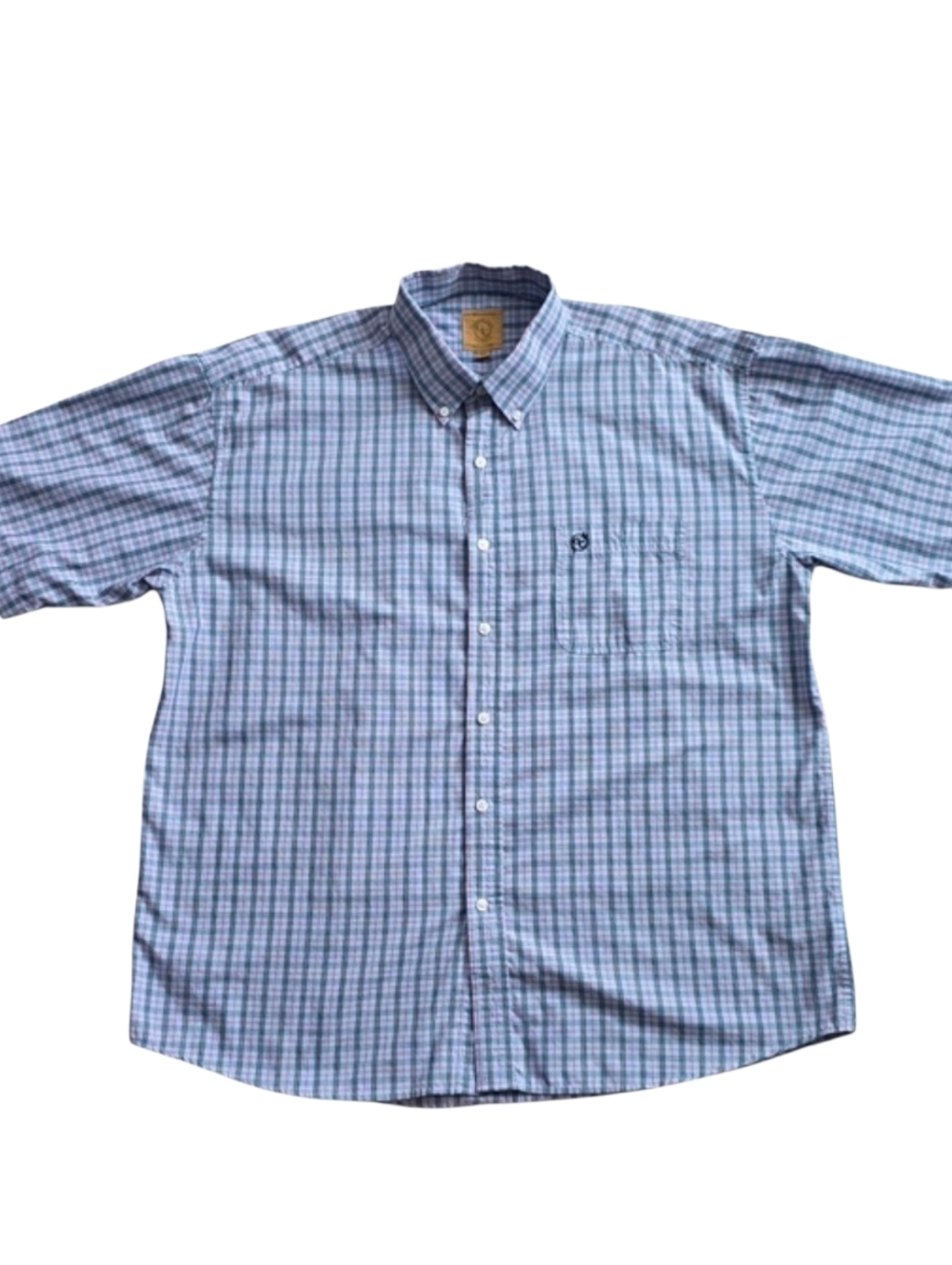 Gunnison Creek Outfitters XL Blue Red Black Plaid Button Down Shirt Extra Large